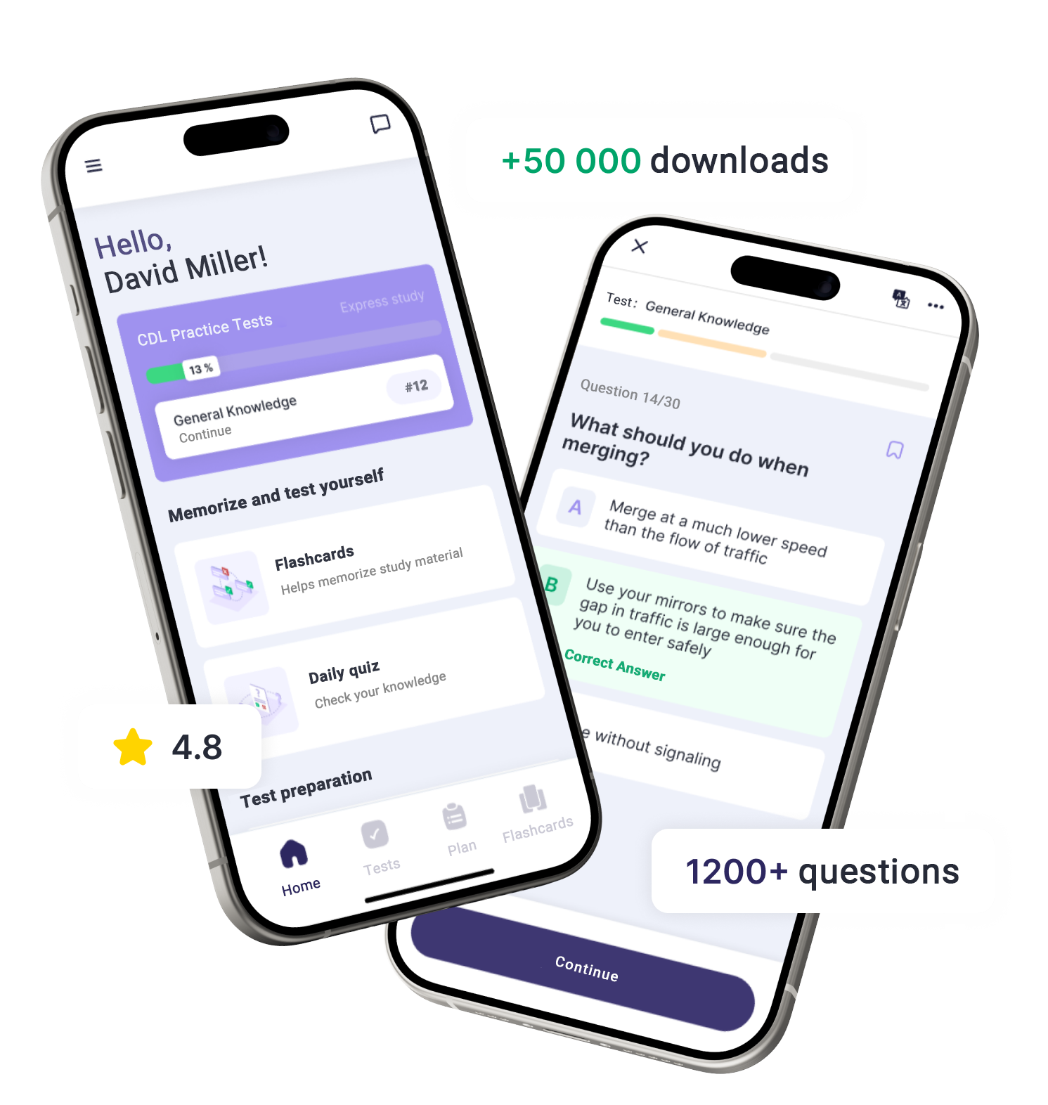 CDL Help Mobile App Screenshots